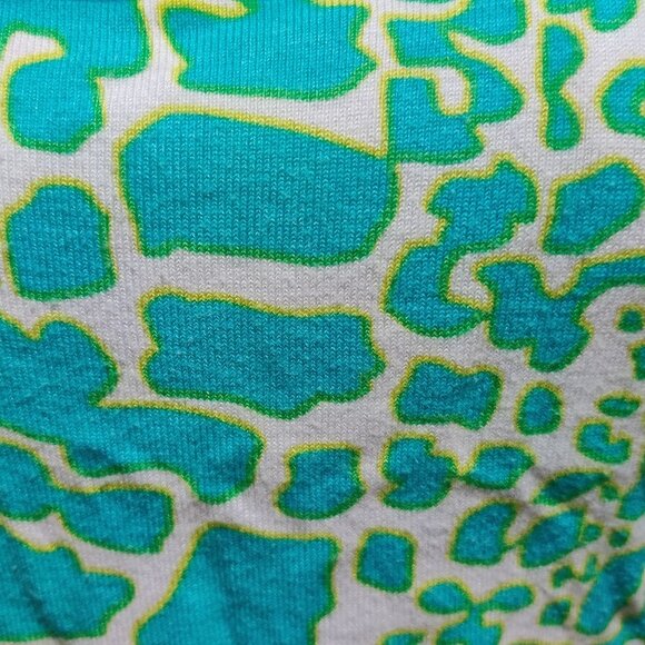 Joseph A XL Turquoise Green Abstract Animal Print Sleeveless Scoop Neck Knit Top - Picture 6 of 10